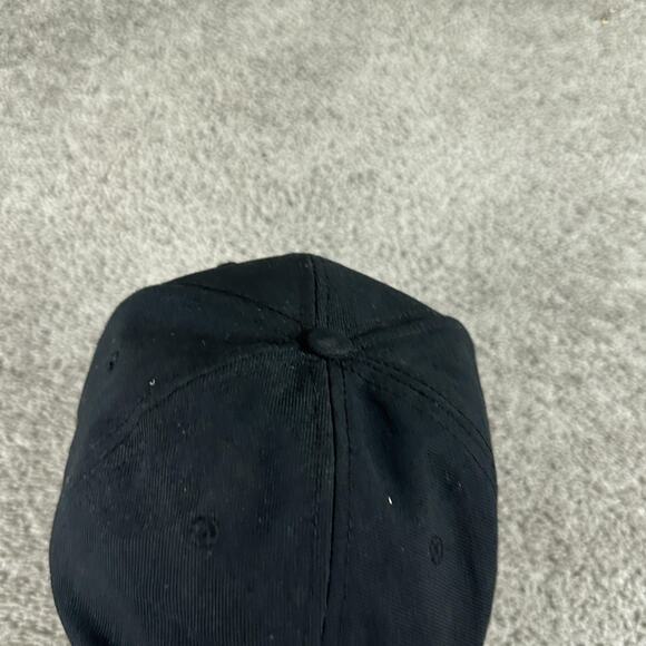 Nike Hat Cap Snap Back One Size Black White Big Swoosh Embroidered Mens - Picture 7 of 11